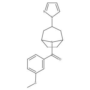 8-[3-(methylsulfanyl)benzoyl]-3-(1H-pyrazol-1-yl)-8-azabicyclo[3.2.1]octane Structure