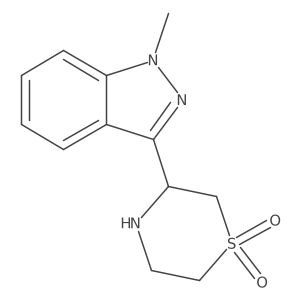 Cn1nc(C2CS(=O)(=O)CCN2)c2ccccc21结构式