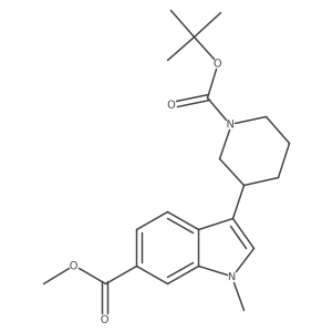 methyl 3-(1-(tert-butoxycarbonyl)piperidin-3-yl)-1-methyl-1H-indole-6-carboxylate Structure