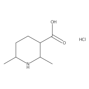 (2S,3S,6R)-2,6-Dimethylpiperidine-3-carboxylic acid;hydrochloride Structure