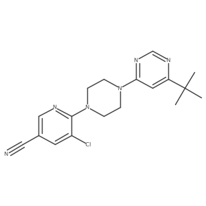 6-[4-(6-Tert-butylpyrimidin-4-yl)piperazin-1-yl]-5-chloropyridine-3-carbonitrile Structure