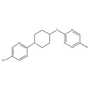 5-Bromo-2-{4-[(5-fluoropyrimidin-2-yl)oxy]piperidin-1-yl}pyrimidine Structure