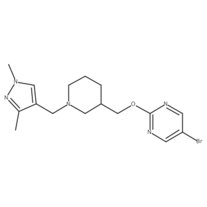 5-Bromo-2-[[1-[(1,3-dimethylpyrazol-4-yl)methyl]piperidin-3-yl]methoxy]pyrimidine结构式