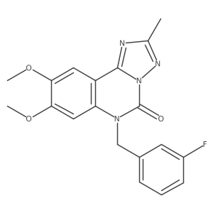 6-[(3-Fluorophenyl)methyl]-8,9-dimethoxy-2-methyl-[1,2,4]triazolo[1,5-c]quinazolin-5-one结构式