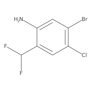 5-Bromo-4-chloro-2-(difluoromethyl)aniline结构式