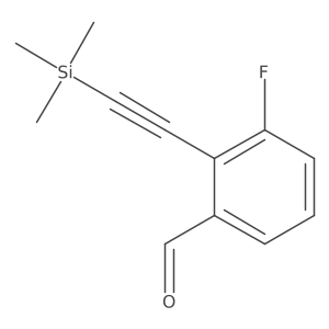 3-Fluoro-2-((trimethylsilyl)ethynyl)benzaldehyde结构式