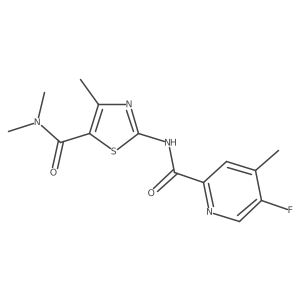 N-[5-(dimethylcarbamoyl)-4-methyl-1,3-thiazol-2-yl]-5-fluoro-4-methylpyridine-2-carboxamide Structure