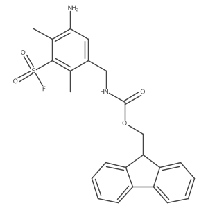 (9H-fluoren-9-yl)methyl N-{[5-amino-3-(fluorosulfonyl)-2,4-dimethylphenyl]methyl}carbamate结构式