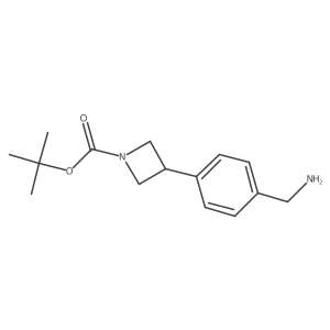 Tert-butyl 3-[4-(aminomethyl)phenyl]azetidine-1-carboxylate Structure