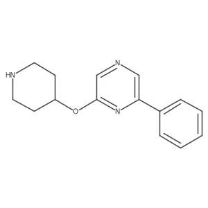 2-Phenyl-6-(piperidin-4-yloxy)pyrazine结构式