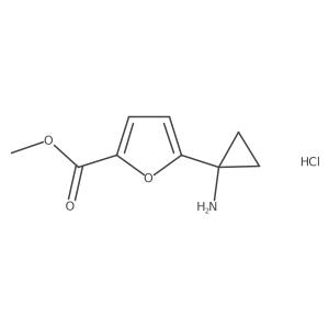 Methyl5-(1-aminocyclopropyl)furan-2-carboxylatehydrochloride结构式