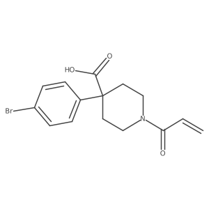 4-(4-Bromophenyl)-1-prop-2-enoylpiperidine-4-carboxylic acid结构式