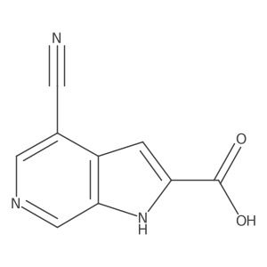 4-cyano-1H-Pyrrolo[2,3-c]pyridine-2-carboxylic acid结构式