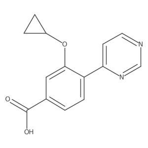 3-(Cyclopropyloxy)-4-(4-pyrimidinyl)benzoic acid结构式