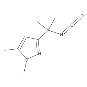3-(2-isocyanatopropan-2-yl)-1,5-dimethyl-1H-pyrazole结构式