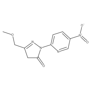 5-(methoxymethyl)-2-(5-nitro-2-pyridyl)-4H-pyrazol-3-one结构式