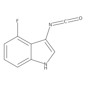 4-fluoro-3-isocyanato-1H-indole结构式