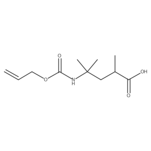 2,4-Dimethyl-4-{[(prop-2-en-1-yloxy)carbonyl]amino}pentanoic acid结构式