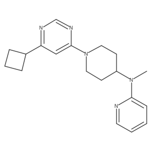 N-[1-(6-cyclobutylpyrimidin-4-yl)piperidin-4-yl]-N-methylpyridin-2-amine结构式