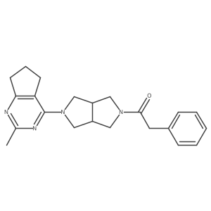 1-(5-{2-methyl-5H,6H,7H-cyclopenta[d]pyrimidin-4-yl}-octahydropyrrolo[3,4-c]pyrrol-2-yl)-2-phenylethan-1-one Structure