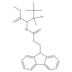 methyl 2-({[(9H-fluoren-9-yl)methoxy]carbonyl}amino)-4,4,4-trifluoro-3-hydroxy-3-methylbutanoate Structure