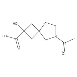 6-Acetyl-2-hydroxy-6-azaspiro[3.4]octane-2-carboxylic acid Structure