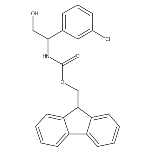 (9H-fluoren-9-yl)methyl N-[1-(3-chlorophenyl)-2-hydroxyethyl]carbamate结构式