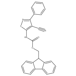 (9H-fluoren-9-yl)methyl N-(4-cyano-3-phenyl-1,2-thiazol-5-yl)carbamate Structure