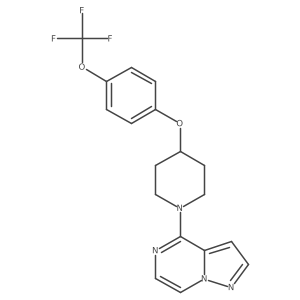 1-{Pyrazolo[1,5-a]pyrazin-4-yl}-4-[4-(trifluoromethoxy)phenoxy]piperidine Structure