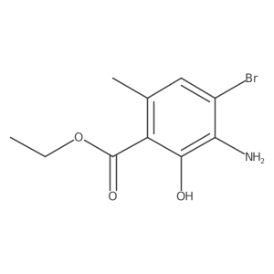 Ethyl 3-amino-4-bromo-2-hydroxy-6-methylbenzoate Structure