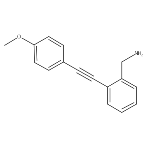 2-[2-(4-Methoxyphenyl)ethynyl]benzenemethanamine Structure