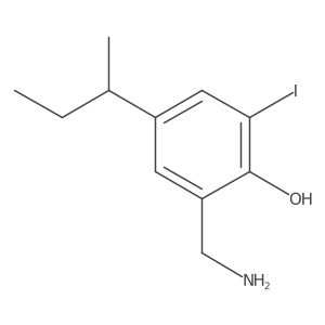 2-(Aminomethyl)-6-iodo-4-(1-methylpropyl)phenol结构式