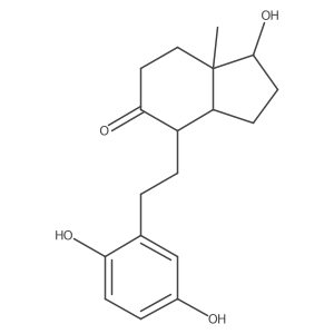 [1S-(1alpha,3abeta,4beta,7aalpha)]-4-[2-(2,5-Dihydroxyphenyl)ethyl]octahydro-1-hydroxy-7a-methyl-5H-inden-5-one结构式