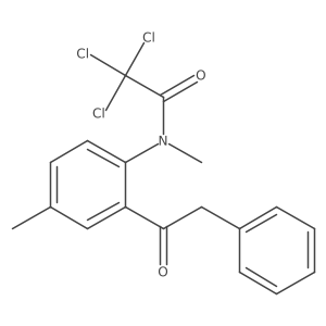 2,2,2-Trichloro-N-methyl-N-[4-methyl-2-(2-phenylacetyl)phenyl]acetamide Structure