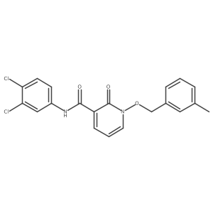 N-(3,4-dichlorophenyl)-1-((3-methylbenzyl)oxy)-2-oxo-1,2-dihydropyridine-3-carboxamide结构式