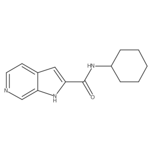 n-Cyclohexyl-1h-pyrrolo[2,3-c]pyridine-2-carboxamide结构式