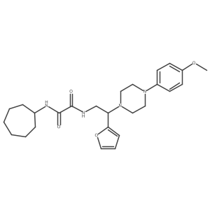N1-cycloheptyl-N2-(2-(furan-2-yl)-2-(4-(4-methoxyphenyl)piperazin-1-yl)ethyl)oxalamide Structure