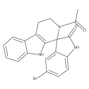 2-acetyl-5'-bromo-2,3,4,9-tetrahydrospiro[beta-carboline-1,3'-indol]-2'(1'H)-one结构式