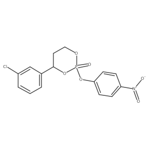 4-(3-Chlorophenyl)-2-(4-nitrophenoxy)-1,3,2-dioxaphosphinane 2-oxide结构式