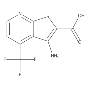 3-Amino-4-(trifluoromethyl)thieno[2,3-b]pyridine-2-carboxylic acid结构式