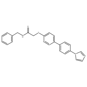 2-((6-(4-(1H-imidazol-1-yl)phenyl)pyridazin-3-yl)thio)-N-benzylacetamide Structure