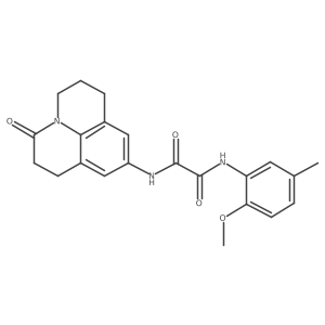 N1-(2-methoxy-5-methylphenyl)-N2-(3-oxo-1,2,3,5,6,7-hexahydropyrido[3,2,1-ij]quinolin-9-yl)oxalamide结构式