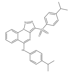 N-(4-isopropylphenyl)-3-[(4-isopropylphenyl)sulfonyl][1,2,3]triazolo[1,5-a]quinazolin-5-amine结构式