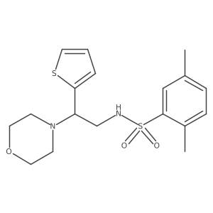 2,5-dimethyl-N-(2-morpholino-2-(thiophen-2-yl)ethyl)benzenesulfonamide结构式