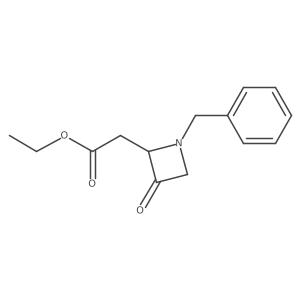Ethyl 2-(1-benzyl-3-oxo-azetidin-2-yl)acetate结构式