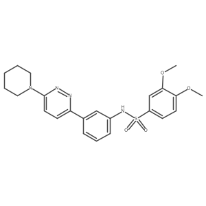 3,4-dimethoxy-N-{3-[6-(piperidin-1-yl)pyridazin-3-yl]phenyl}benzene-1-sulfonamide Structure