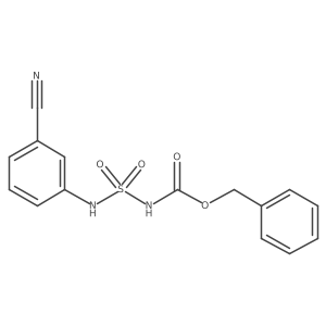[(3-Cyanophenylamino)sulfonyl] carbamic acid phenylmethyl ester结构式