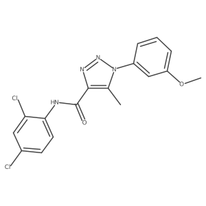 N-(2,4-dichlorophenyl)-1-(3-methoxyphenyl)-5-methyl-1H-1,2,3-triazole-4-carboxamide结构式