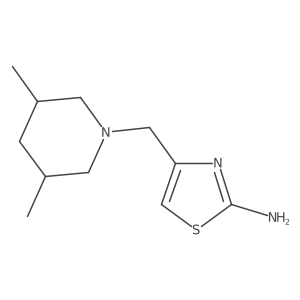 4-[(3,5-Dimethylpiperidin-1-yl)methyl]-1,3-thiazol-2-amine Structure