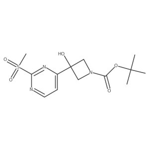 1,1-Dimethylethyl 3-hydroxy-3-[2-(methylsulfonyl)pyrimidin-4-yl]azetidine-1-carboxylate Structure